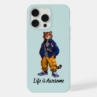Coole Tijger in Streetwear Kunst - Stedelijke Stij iPhone 15 Pro Max Hoesje