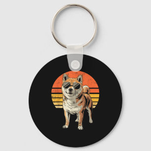 Coole trotse Shiba Inu mannen vrouwen vintage hond Sleutelhanger
