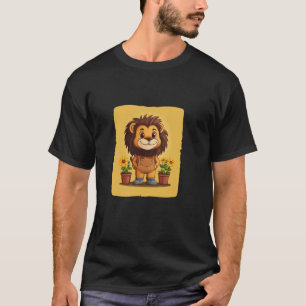 Coole Tuinier Leeuw Graaft in de Grond met Stijl T-shirt