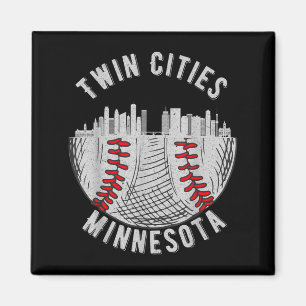 Coole Twin Cities Minnesota Mn Honkbal Skyline St Magneet