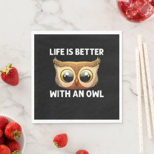 Coole Uil Kunst Voor Mannen Vrouwen Nachtelijke Vo Servet