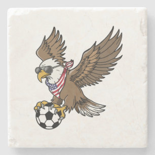Coole USA Voetbal Adelaar Zonnebril Vintage Patrio Stenen Onderzetter
