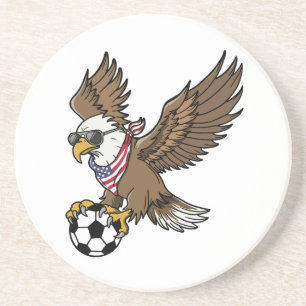 Coole USA Voetbal Adelaar Zonnebril Vintage Patrio Zandsteen Onderzetter