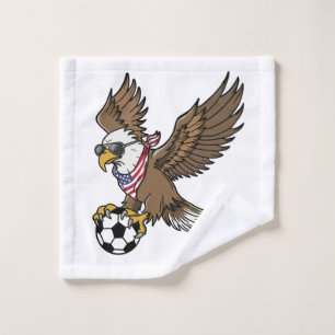 Coole USA-voetbaladelaar-zonnebril vintage patriot Washandje