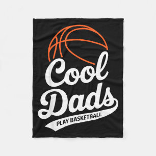 Coole vaders spelen basketbal vader grafische kuns fleece deken