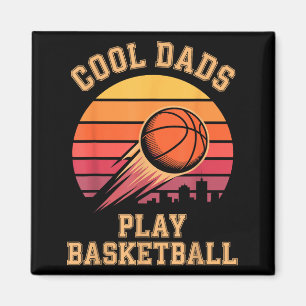 Coole vaders spelen basketbal vader kunstwerk magneet