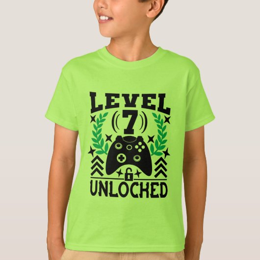 coole videogamer unisex 7th Birthday T-Shirt (Voorkant)