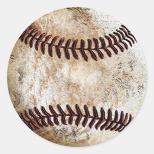 Coole Vintage Honkbal Stickers Blank of Voeg Tekst