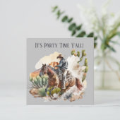 coole Westerne cowboyliefhebbers Kaart (Staand voorkant)