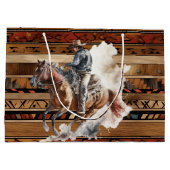 coole Westerne-landencowboypartij Groot Cadeauzakje (Achterkant)