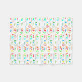 coole whiteblanket met patroon van kleurnamen fleece deken (Voorkant (Horizontaal))