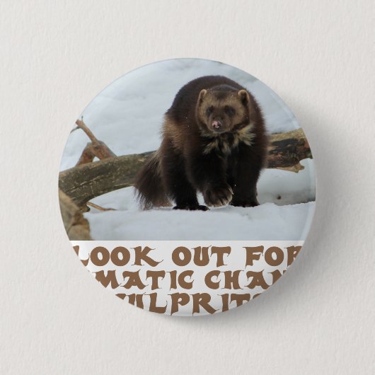 coole Wolverine-design Ronde Button 5,7 Cm (Voorkant)
