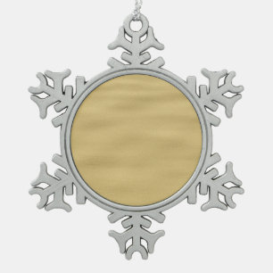 Coole zandstrand look tin sneeuwvlok ornament