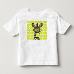 Coole zebra met zonnebril & bubblegum Pop Art Kinder Shirts
