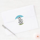 Coole Zebra Ronde Sticker (Envelop)