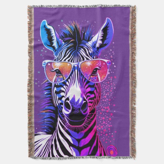 Coole zebra vibes deken (Voorkant Verticaal)