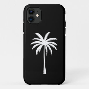 Coole zomervakantie zonsondergang strand palmboom iPhone 11 hoesje