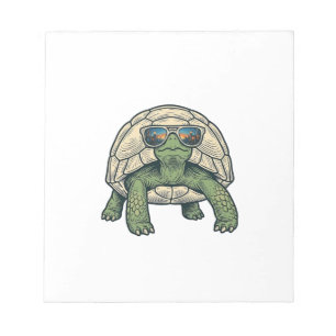 Coole zonnebril schildpad vintage vector ontwerp_1 notitieblok