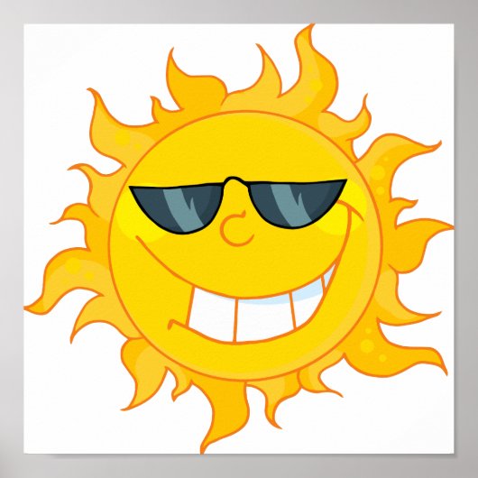 coole zonneschijn poster (Voorkant)