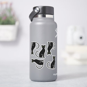 Coole Zwarte Kat Silhouetten Sticker