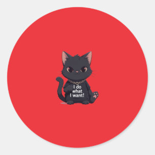 Coole zwarte kat stickers