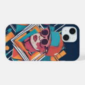 Cooler Junge, abstrakte dynamische Pop Kunst iPhone 15 Hoesje (Achterkant horizontaal)