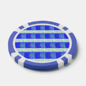 Coolest Blue Nautical Abstract  Poker Chips (Enkel)