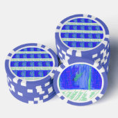 Coolest Blue Nautical Abstract  Poker Chips (Opstapeling)