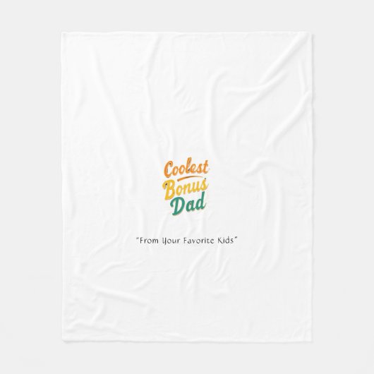 Coolest Bonus Dad Deken – Custom Heartfelt Gift (Voorkant)