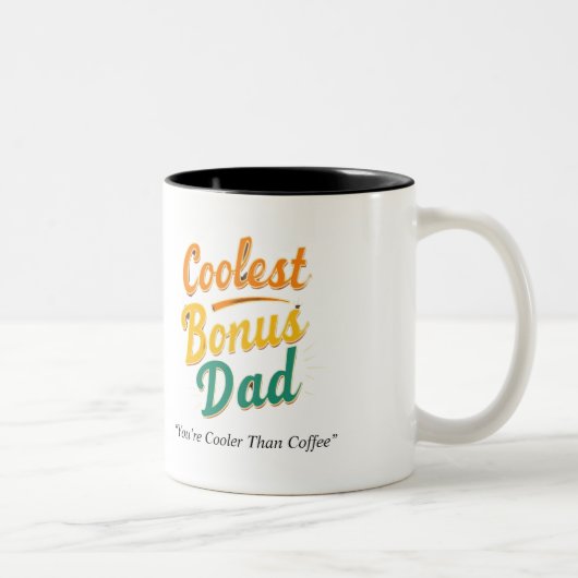 Coolest Bonus Papa Mug - Custom Stepdad Cadeau (Droit)