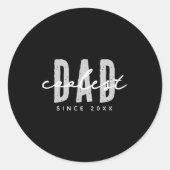 Coolest Dad Since 20xx Modern Simple Preppy  Ronde Sticker (Voorkant)