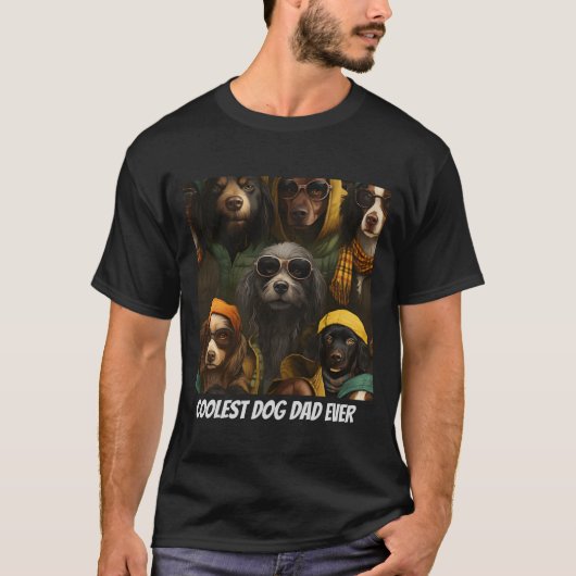 "Coolest Dog Dad/Mom" Grappig Custom T-shirt (Voorkant)