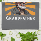 Coolest Grandfather Funny Retro Cool Zonnebril Theedoek (Gevouwen)