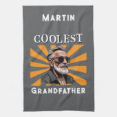 Coolest Grandfather Funny Retro Cool Zonnebril Theedoek (Verticaal)
