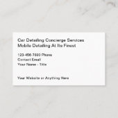 Coolest Mobile Car Detailing Visitekaartjes (Achterkant)