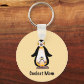 Coolest Mom Penguin Family Design Sleutelhanger (Voorkant)