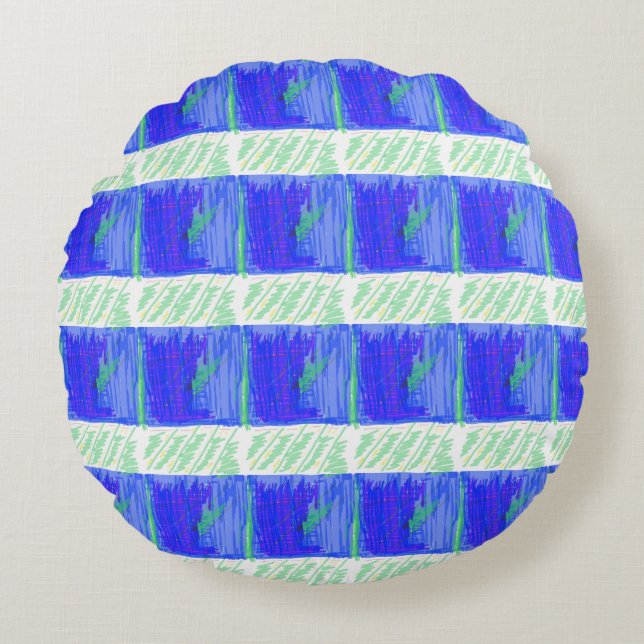 Coolest Nautical Abstract Accent Pillow Rond Kussen (Voorkant)