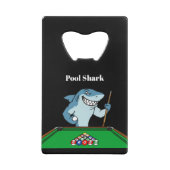 Coolest Pool Shark Billiards Theme  Kredietkaart Flessenopener (Achterkant)