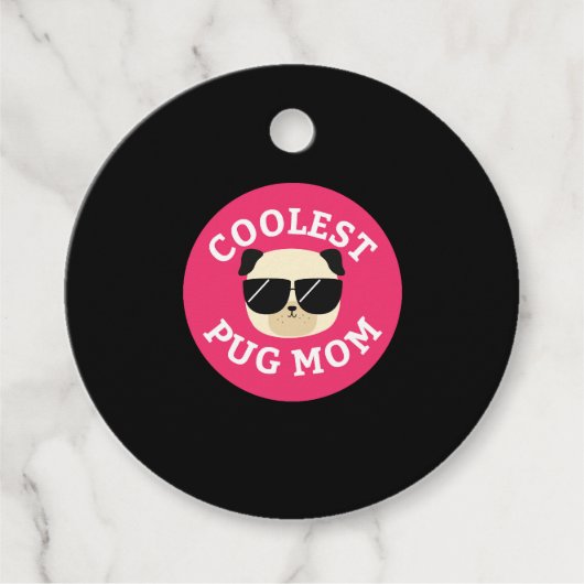 Coolest Pug Mam Bedankjes Labels (Voorkant)