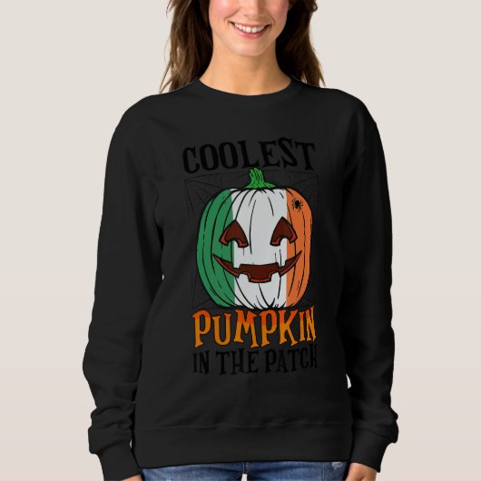 Coolest Pumpkin In The Patch Ireland Flag Jack Ou2 Trui (Voorkant)