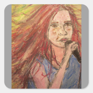 Coolest Rocker Girl Vierkante Sticker