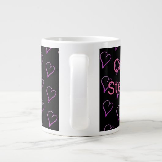 Coolest Stepmom Ooit Schattige Heart's Pattern Mok (Achterkant)
