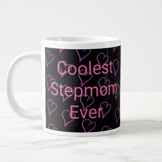 Coolest Stepmom Ooit Schattige Heart's Pattern Mok (Links)