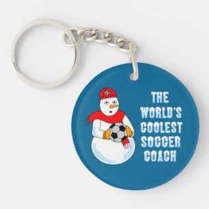 Coolest Voetbal coach T-shirt Sleutelhanger