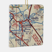 Coolidge Arizona  Map Keramisch Ornament (Rechts)