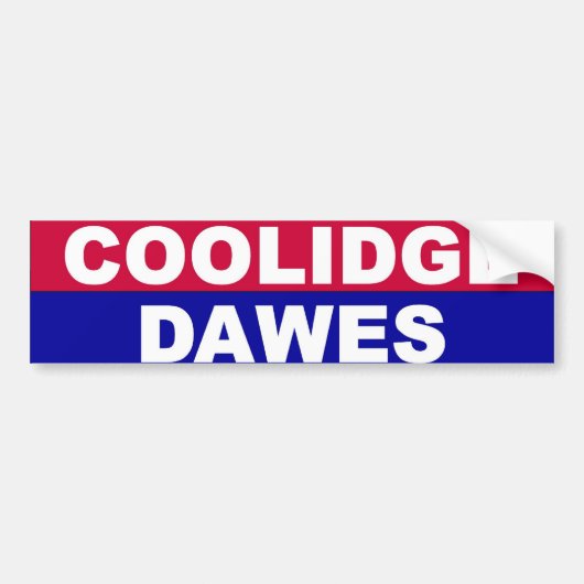 Coolidge-Dawes Bumpersticker (Voorkant)