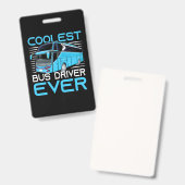 Coolste Buschauffeur Ooit Badge (Voor- en achterkant)