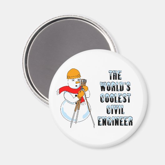 Coolste Civiele Ingenieur Golfballen Magneet (Voorkant / Achterkant)