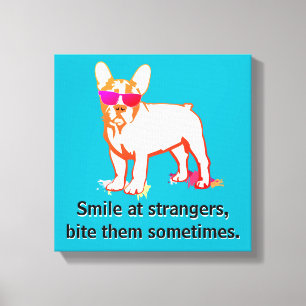 Coolste Franse Bulldog Jongen Canvas Afdruk
