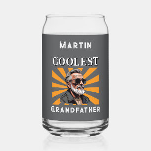 Coolste Grootvader Grappige Retro Coole Zonnebril Blikvorm Glas